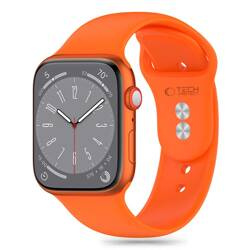 TECH-PROTECT SILICONE APPLE WATCH 6 / 7 / 8 / 9 / 10 / SE / ULTRA 1 / 2 (44 / 45 / 46 / 49 MM) BRIGHT ORANGE