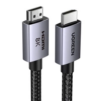 Kabel Ugreen HD171 25908 ze złączami HDMI 2.1 8K certyfikowany 1 m - szary