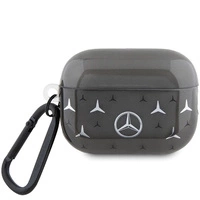 Etui Mercedes Large Star Pattern na AirPods Pro 2 (2022/2023) - czarne