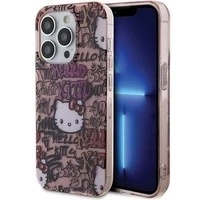 Etui Hello Kitty IML Tags Graffiti na iPhone 14 Pro - różowe