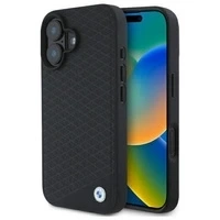 BMW BMHMP16S23RDDK iPhone 16 6.1"         czarny/black hardcase Sign Leather Diamond Metal Logo MagSafe