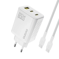 Ładowarka sieciowa Dudao A29C 65W GaN + kabel USB-C - biała