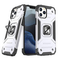 Wozinsky Ring Armor pancerne hybrydowe etui pokrowiec + magnetyczny uchwyt iPhone 13 Pro Max srebrny