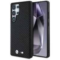 Etui BMW Leather Carbon MagSafe na Samsung Galaxy S25 Ultra - czarne