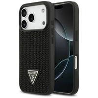 Etui Guess Rhinestone Triangle Logo na iPhone 17 Pro - czarne
