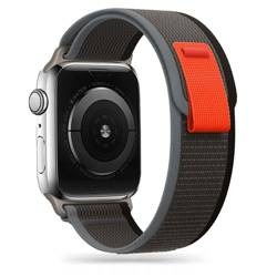 TECH-PROTECT NYLON APPLE WATCH 8 / 9 / 10 / 11 / SE / ULTRA (44 / 45 / 46 / 49 MM) BLACK/ORANGE