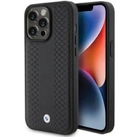 Etui BMW Leather Diamond Pattern na iPhone 15 Pro Max - czarne
