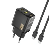 Ładowarka sieciowa Dudao A27MaxCEU PD QC 35W USB-A USB-C z kablem USB-C - czarna