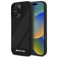 AMG AMHMP16L2SCFR iPhone 16 Pro 6.3" czarny/black hardcase Checkered Flag Pattern MagSafe