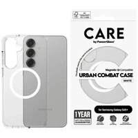 Etui CARE by PanzerGlass Flagship Urban Combat White QI do Samsung Galaxy S25+ - przezroczysty