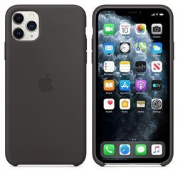 Apple Silicone Case - Silikonowe etui iPhone 11 Pro Max (czarny)
