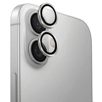 Szkło na aparat UNIQ Optix Aluminium Camera Lens Protector z aplikatorem na iPhone 16 / iPhone 16 Plus - srebrne