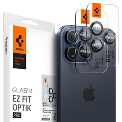 OSŁONA APARATU SPIGEN OPTIK PRO GLAS.TR ”EZ FIT” CAMERA PROTECTOR 2-PACK IPHONE 14 PRO / MAX / 15 PRO / MAX / 16 PRO / MAX / 17 PRO / MAX BLUE TITANIUM