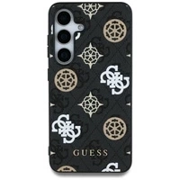 Etui Guess 4G Printed Colored Peony Pattern MagSafe do Samsung Galaxy S25 Ultra czarny