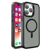 Pancerne magnetyczne etui iPhone 14 Pro Max MagSafe Color Matte Case - czarne