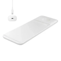 Ładowarka Samsung Trio EP-P6300TWEGEU indukcyjna 3w1 do telefonu / Galaxy Watch / Buds - biała + ładowarka sieciowa + kabel