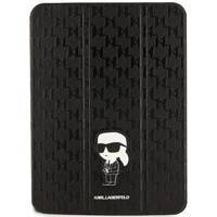 Karl Lagerfeld KLFC11SAKHPKK iPad 10.9" Folio Magnet Allover Cover czarny/black Saffiano Monogram Ikonik