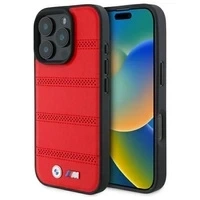 BMW BMHMP16X23PUSPR iPhone 16 Pro Max 6.9" czerwony/red hardcase M Perforated And Stitched Line MagSafe