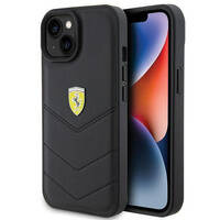 Etui Ferrari Quilted Metal Logo na iPhone 15 - czarne