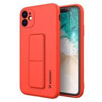 Wozinsky Kickstand Case elastyczne silikonowe etui z podstawką Samsung Galaxy M31s czerwony