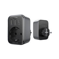 Ładowarka sieciowa 30W (2xUSB/USB C/AC) / adapter EU - EU 13A Ugreen CD314 - czarna