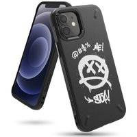 Ringke Onyx Design wytrzymałe etui pokrowiec iPhone 12 mini czarny (Graffiti) (OXAP0030)
