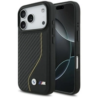 Etui BMW M Carbon Line & Logo MagSafe na iPhone 17 Pro - żółte