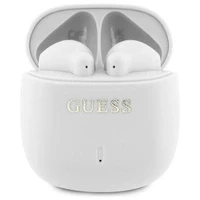 Guess słuchawki Bluetooth GUTWSJ14ESGH TWS + stacja dokująca biały/white Printed Classic Logo