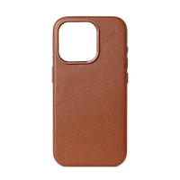 Etui Decoded Leather Case skórzane z MagSafe do iPhone 15 Pro Max - brązowe