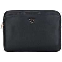 Torba Guess Sleeve Grained Zipper Pocket Triangle Logo na laptopa 14"- czarna