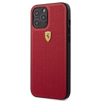 Etui Ferrari On Track Perforated na iPhone 12 Pro Max 6,7" - czerwone