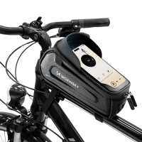 Sakwa rowerowa Wozinsky na ramę pancerna z kieszonką na telefon 1.7 l - czarna