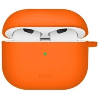 Etui UNIQ Nexo AirPods 4 + Ear Hooks Silicone - pomarańczowe
