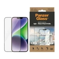 Szkło hartowane PanzerGlass Ultra-Wide Fit antybakteryjne z filtrem odblasków i pozycjonerem na iPhone 14 Plus / 13 Pro Max