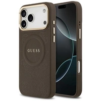 Etui Guess Peony Hot Stamp MagSafe na iPhone 17 Pro Max - brązowe