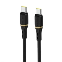 Kabel Dudao L25C USB-C 1m 60W w miękkim silikonowy oplocie - czarny