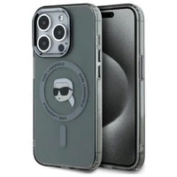 Karl Lagerfeld KLHMP15XHLSKIK iPhone 15 Pro Max 6.7" czarny/black hardcase IML Metal Karl Head MagSafe