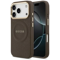 Etui Guess Peony Hot Stamp MagSafe na iPhone 17 Pro - brązowe