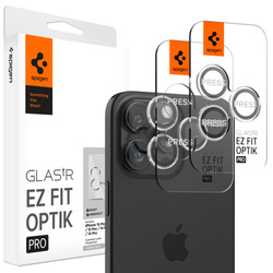 OSŁONA APARATU SPIGEN OPTIK PRO GLAS.TR ”EZ FIT” CAMERA PROTECTOR 2-PACK IPHONE 14 PRO / MAX / 15 PRO / MAX / 16 PRO / MAX / 17 PRO / MAX CRYSTAL CLEAR