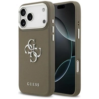 Etui Guess Grained Big 4G Classic Logo na iPhone 17 Pro Max - brązowe