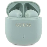 Guess słuchawki Bluetooth GUTWSJ14ESGN TWS + stacja dokująca zielony/green Printed Classic Logo