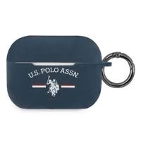 Etui U.S. Polo Assn. Silicone Collection na AirPods Pro - granatowe