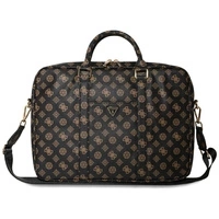 Torba Guess 4G Peony Front Pocket Zipper Triangle Logo na laptopa 16" - czarna