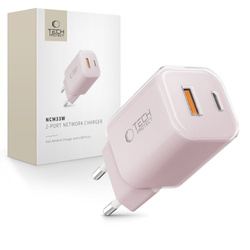 TECH-PROTECT NCM33 2-PORT NETWORK CHARGER PD 33W / QC3.0 BABY PINK