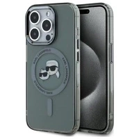 Karl Lagerfeld KLHMP15XHLSKCK iPhone 15 Pro Max 6.7" czarny/black hardcase IML Metal Karl&Choupette Head MagSafe