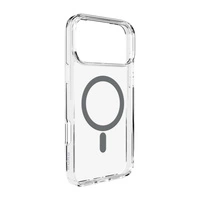 Etui Puro Lite Mag TPU+PC kompatybilne z MagSafe na iPhone 17 Pro - przezroczyste z szarym pierścieniem
