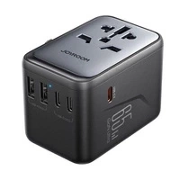 Adapter podróżny Joyroom JR-TCW02 65W uniwersalny EU / US / JP / AU / UK / CN - czarny