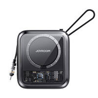 Joyroom powerbank indukcyjny 10000mAh Icy Series 22.5W z wbudowanym kablem Lightning czarny (JR-L007)