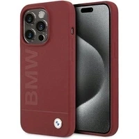 Etui BMW Silicone Big Logo MagSafe na iPhone 15 Pro - czerwone