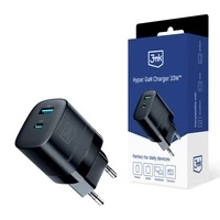 Ładowarka sieciowa 3mk Hyper Charger GaN 33W USB-C USB-A - czarna